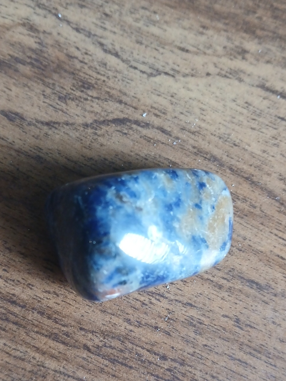 Polished Blue and Tan Stone Tumble